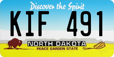ND license plate KIF491