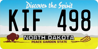 ND license plate KIF498
