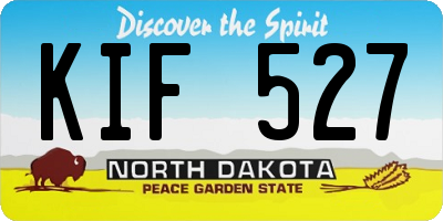 ND license plate KIF527