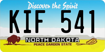 ND license plate KIF541