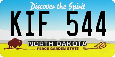 ND license plate KIF544