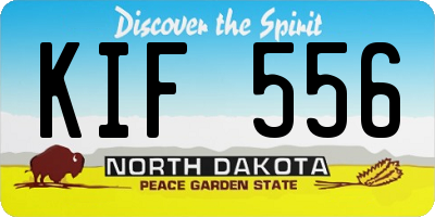 ND license plate KIF556
