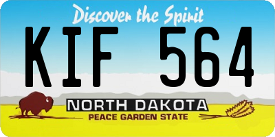 ND license plate KIF564