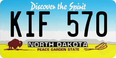 ND license plate KIF570