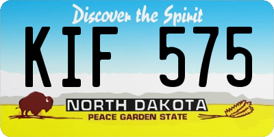 ND license plate KIF575