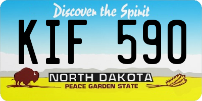 ND license plate KIF590