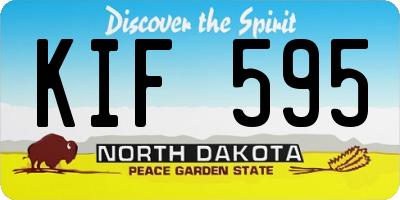 ND license plate KIF595