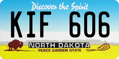 ND license plate KIF606