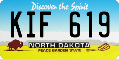 ND license plate KIF619