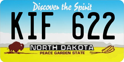 ND license plate KIF622