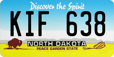 ND license plate KIF638