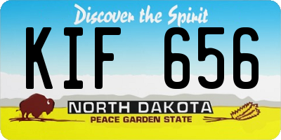 ND license plate KIF656