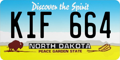 ND license plate KIF664