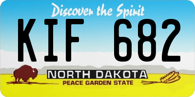 ND license plate KIF682
