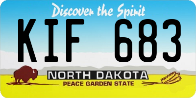 ND license plate KIF683