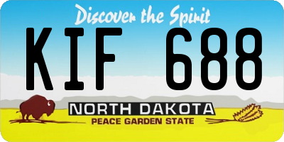 ND license plate KIF688