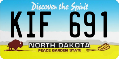 ND license plate KIF691
