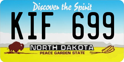 ND license plate KIF699