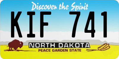 ND license plate KIF741