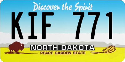 ND license plate KIF771
