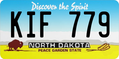 ND license plate KIF779