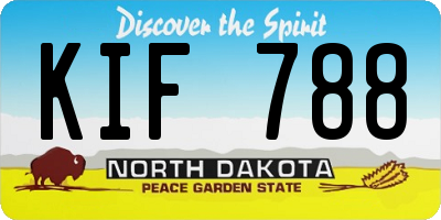 ND license plate KIF788