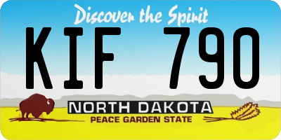 ND license plate KIF790