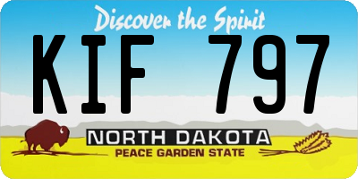 ND license plate KIF797