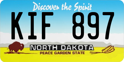 ND license plate KIF897