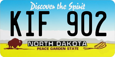 ND license plate KIF902
