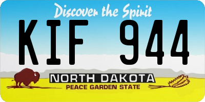 ND license plate KIF944