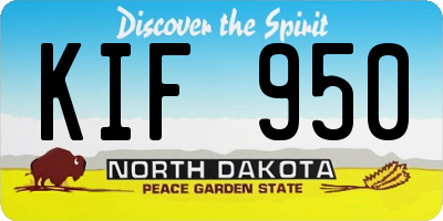 ND license plate KIF950