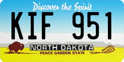ND license plate KIF951