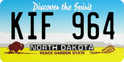 ND license plate KIF964