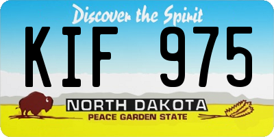 ND license plate KIF975
