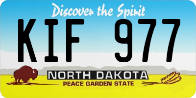 ND license plate KIF977