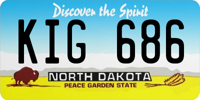ND license plate KIG686