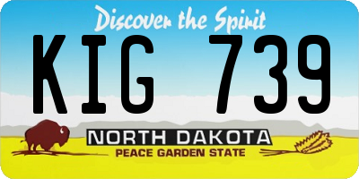 ND license plate KIG739