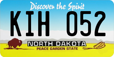 ND license plate KIH052