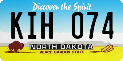 ND license plate KIH074