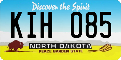 ND license plate KIH085