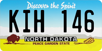 ND license plate KIH146