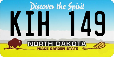 ND license plate KIH149