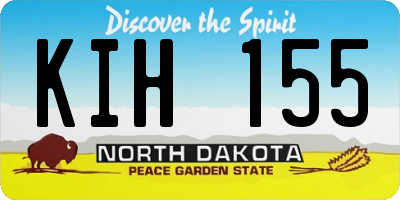 ND license plate KIH155