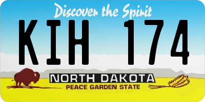 ND license plate KIH174