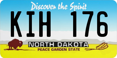ND license plate KIH176