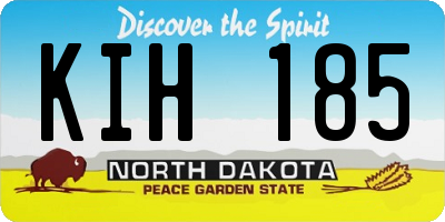 ND license plate KIH185