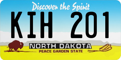 ND license plate KIH201
