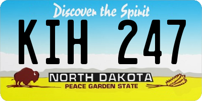 ND license plate KIH247