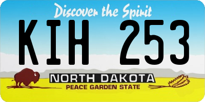 ND license plate KIH253